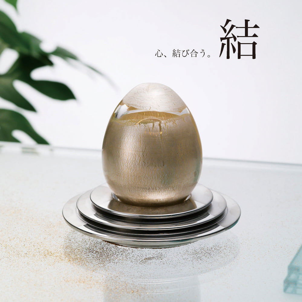 NORIKA(ノリカ)綾シリーズ(プレミアムスタイル)- 結(ゆい)銀箔輝く骨壺