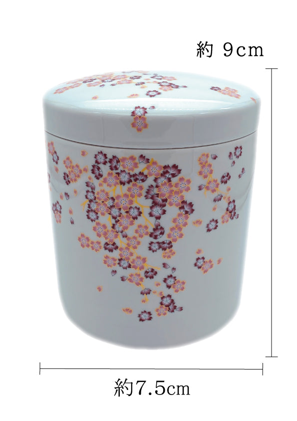 骨壺 みやび桜 白 2.5寸【名入れ対応可】