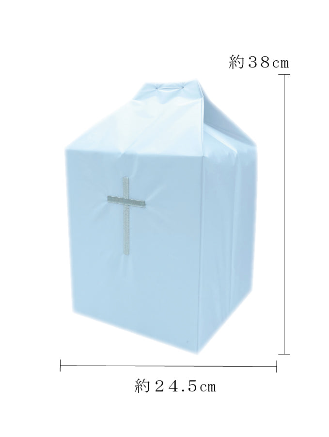 骨覆い・骨壺カバー キリスト 銀刺繍 7寸