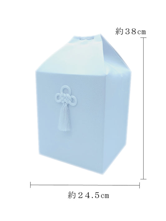 骨覆い・骨壺カバー 白ドビー 房付き 7寸