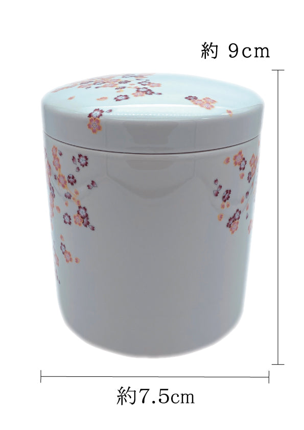 骨壺 みやび桜 白 2.5寸【名入れ対応可】