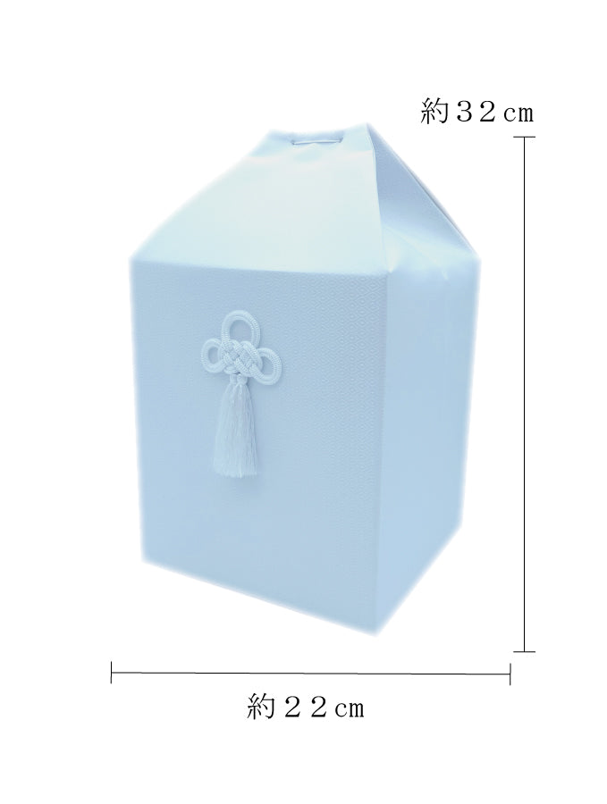 骨覆い・骨壺カバー 白ドビー 房付き 6寸