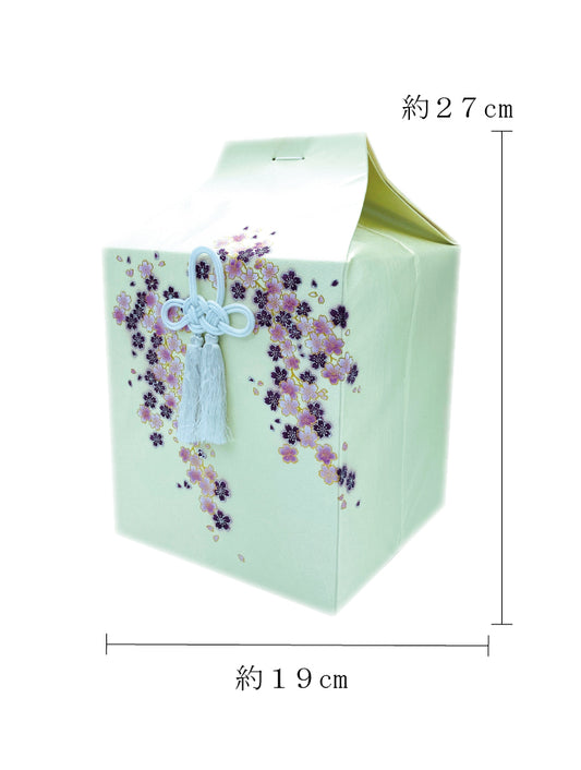 骨覆い・骨壺カバー みやび桜 白 5寸